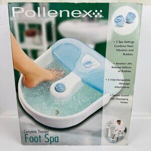 New Open Box Pollenex Complete Therapy Foot Spa Heat Massage Vibrate Bubbles